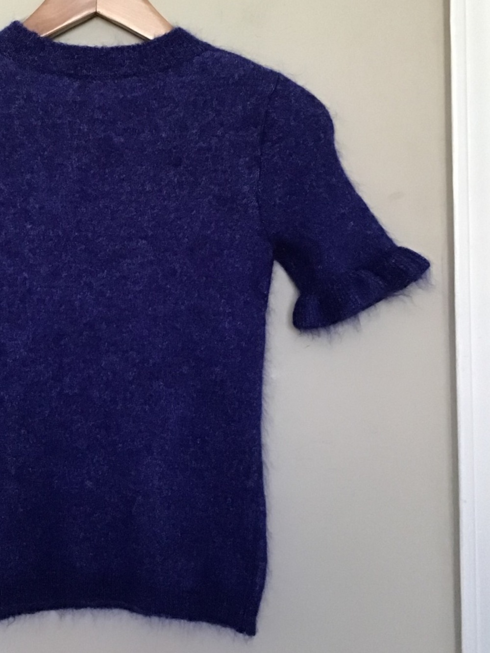 Sezane Extra Small Electric Blue Short Sleeves Mindy Sweater - Picture 5 of 6